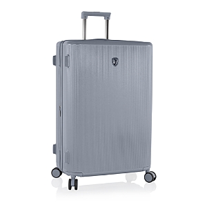 Heys Earth Tones Large Upright Expandable Spinner Suitcase In Glacier Gray