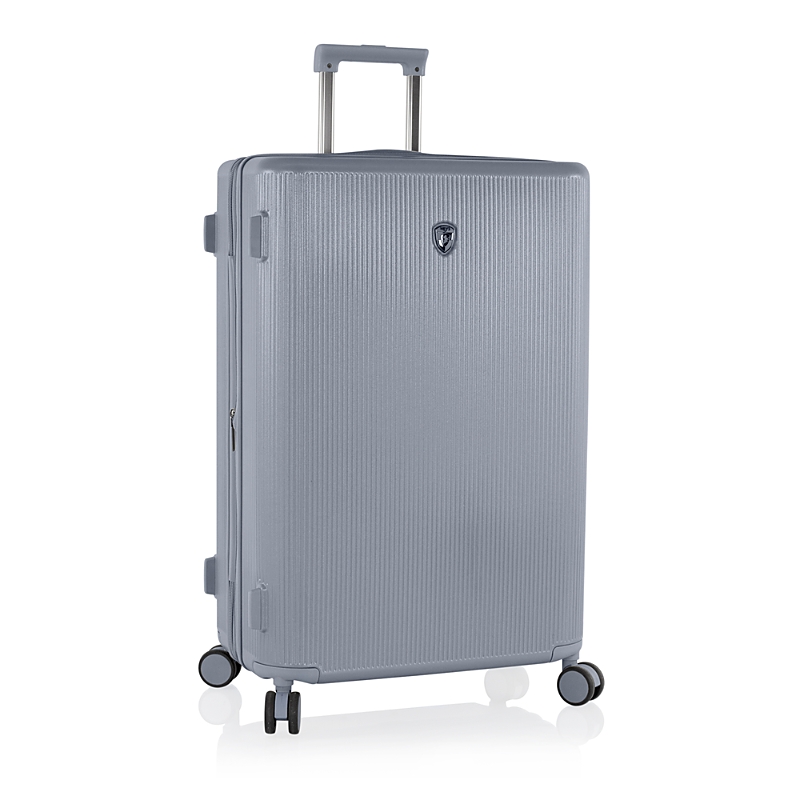 Heys Earth Tones Large Upright Expandable Spinner Suitcase In Glacier Gray