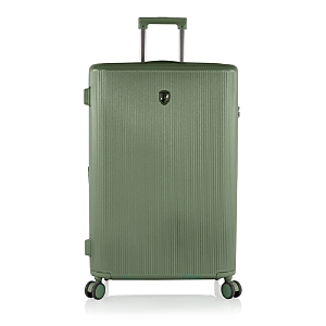 Heys Earth Tones Large Upright Expandable Spinner Suitcase In Moss