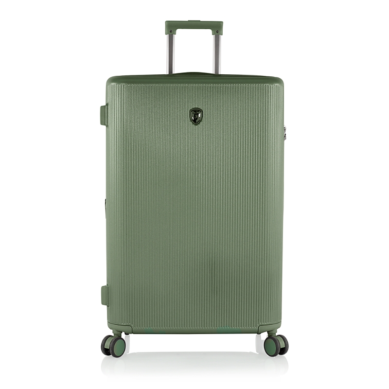 Heys Earth Tones Large Upright Expandable Spinner Suitcase In Moss