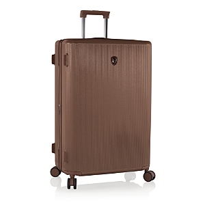 Heys Earth Tones Large Upright Expandable Spinner Suitcase In Umber