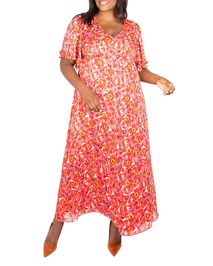 Maree Pour Toi Plus Ruffle Sleeve Maxi Dress | Bloomingdale's