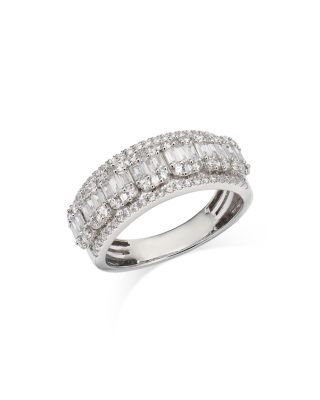 Bloomingdale's Fine Collection - Diamond Triple Row Band in 14K White Gold, 1.0 ct. t.w. - Exclusive