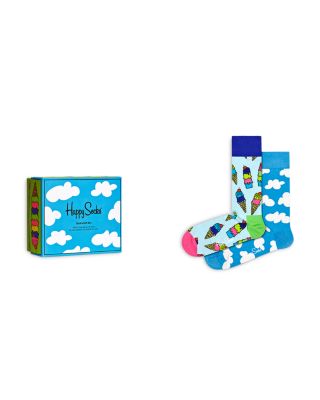 Sunny Day Cotton Blend Crew Socks Gift Box, Pack of 2