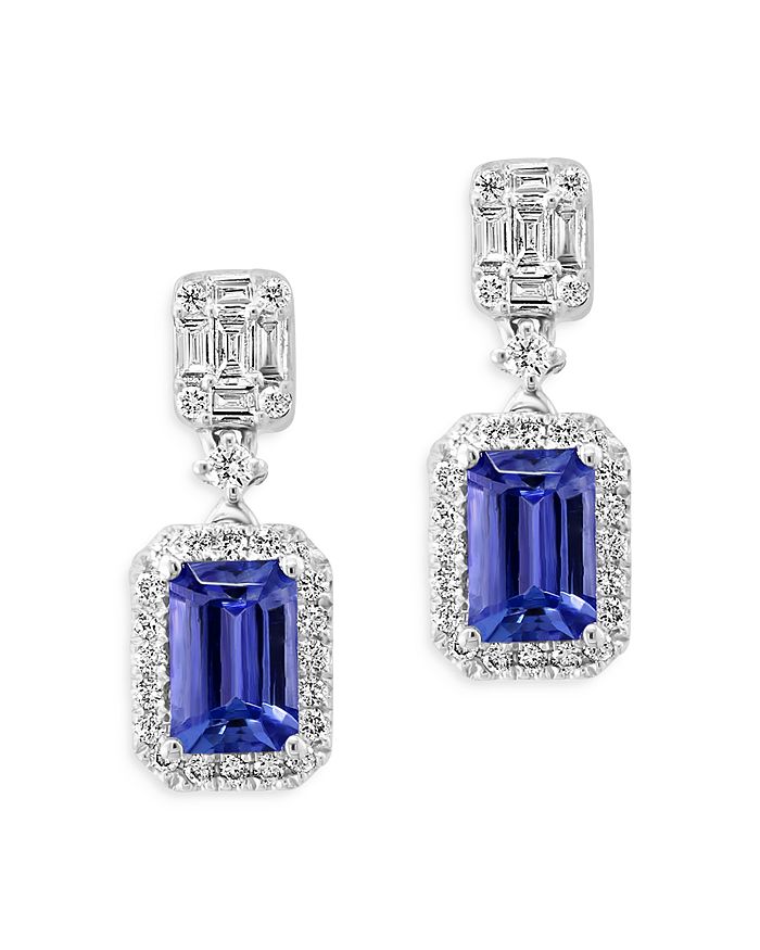 Bloomingdale's - Tanzanite & Diamond Drop Earrings in 14K White Gold - 100% Exclusive