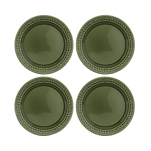 Portmeirion Botanic Garden Harmony Dinner Plates, Set Of 4 In Forest Green