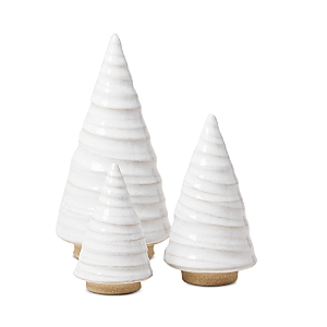 Farmhouse Pottery Spruce Woodland Trees, Small In Open White