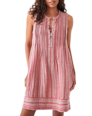 Shop Faherty Isha Sleeveless Striped Dress In Granita Stripe