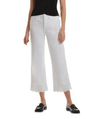 JEN 7 by 7 For All Mankind Jen 7 Eyelet Hem High Rise Cropped Wide Leg ...