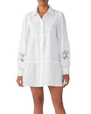Sanctuary Eyelet Lace Sleeve Babydoll Shirt Dress | Bloomingdale's