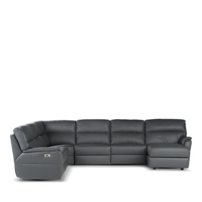 Grazia 6-Piece Power Reclining Leather Sectional