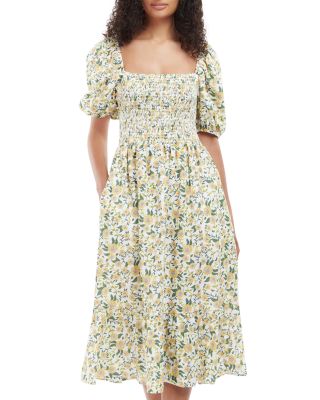 Barbour Bloomfield Sunflower Puff Sleeve Dress | Bloomingdale's Women