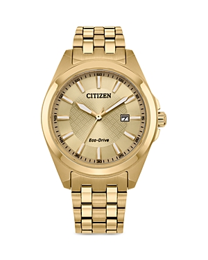 Shop Citizen Eco Classic Stainless Steel Bracelet Watch, 41mm In Gold