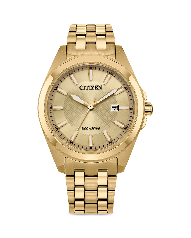 Citizen Peyten Mens Gold Tone Stainless Steel Bracelet Watch Bm7532-54p In Gold