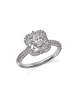 Bloomingdale's Diamond Multi Cut Halo Ring in 14K White Gold, 1.10 ct. t.w - 100% Exclusive