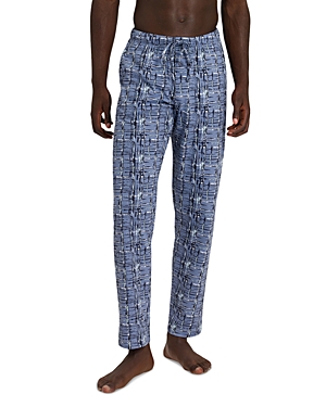 Hanro Checked Mid-rise Cotton-jersey Trousers In Liquid Check