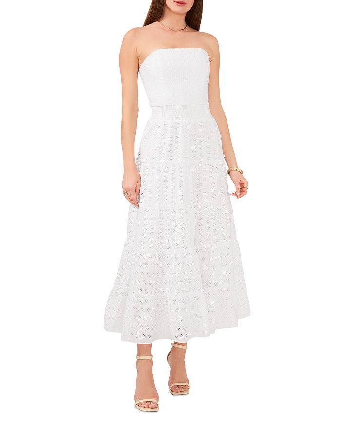 1.STATE Cotton Eyelet Tiered Maxi Dress | Bloomingdale's