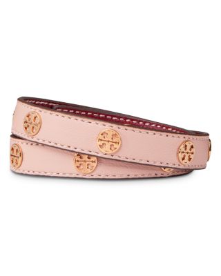 Tory Burch - Miller Insignia Leather Double Wrap Bracelet