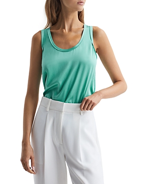 REISS RILEY SILK FRONT TANK TOP