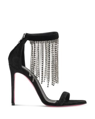 PINKO - Women's Salome Rhinestone Fringe High Heel Sandals