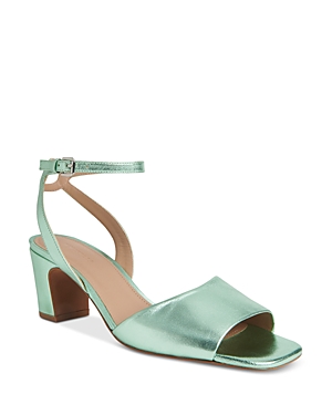Shop Whistles Women's Emerson Square Toe Block Heel Sandals In Green