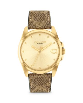 Women's Leather Strap Watch, 36mm 