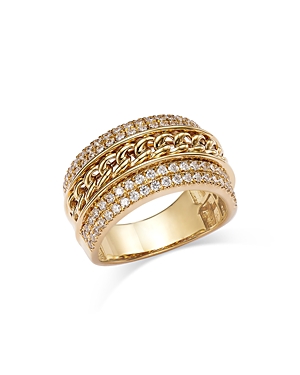 Bloomingdale's Diamond Triple Row Band In 14k Yellow Gold, 0.75 Ct. T.w. - 100% Exclusive
