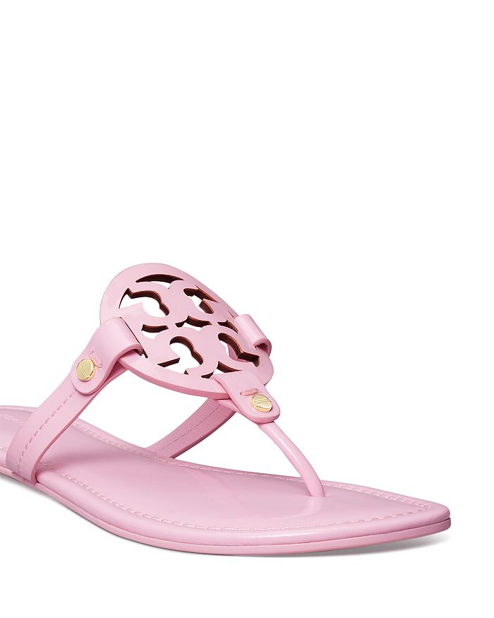 Shop Tory Burch Women's Miller Thong Sandals In Petunia Patent Leather