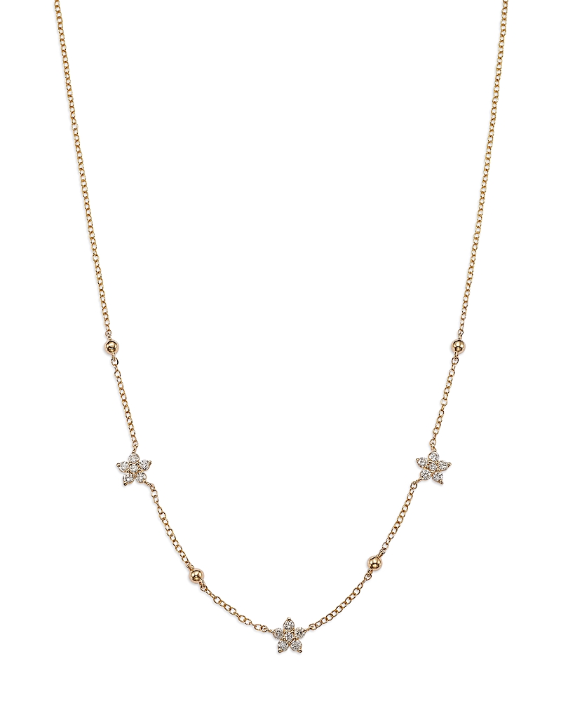 Bloomingdale's Diamond Starflower Station Necklace 14k Yellow Gold, 0.55 Ct. T. W. - Exclusive In Gold