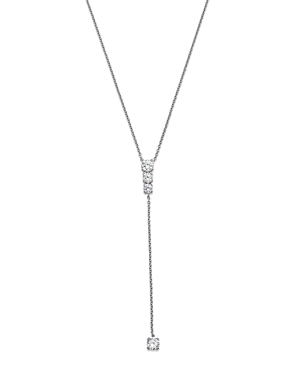 Bloomingdale's Certified Diamond Lariat Necklace In 14k White Gold Featuring Diamonds With The Debeers Code Of Orig