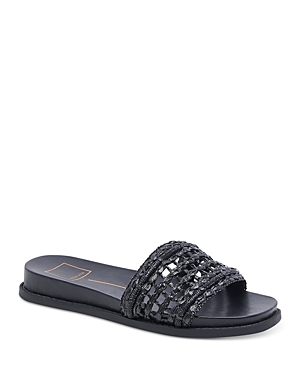 Dolce Vita Women's Gwenn Slip On Woven Slide Sandals