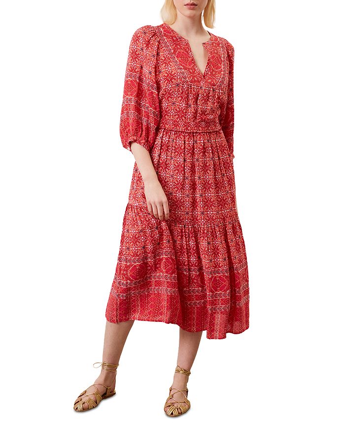 Gerard Darel Badice Printed Midi Dress Bloomingdale's