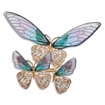 Flutter Napkin Ring in Lilac &amp; Periwinkle, Set of 4 in a Gift Box