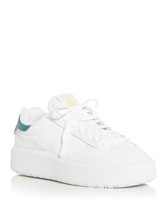 Shop New Balance Women's Ct302 Low Top Sneakers In White/green