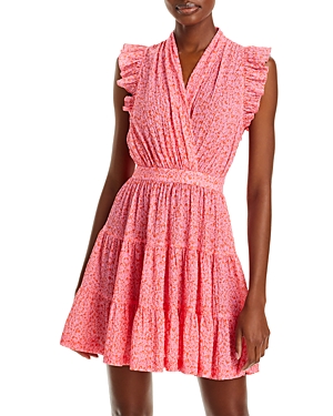 Cinq À Sept Cinq A Sept Nanci Floral Fit & Flare Dress In Pink Lemonade