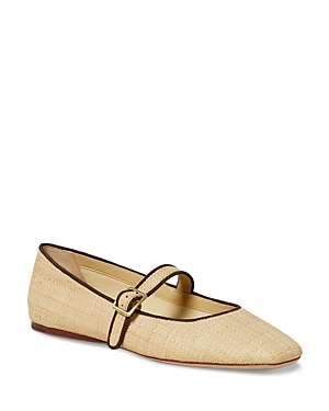 Loeffler Randall Ginger Mary Jane Flats In Natural Brown