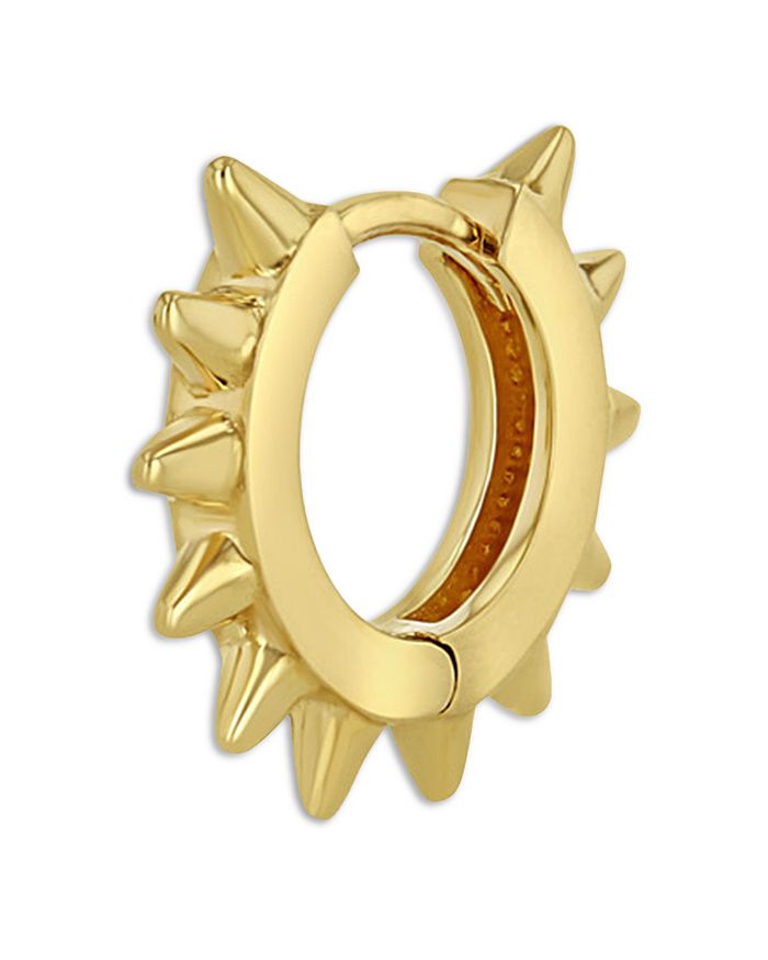 Zoë Chicco Zoe Chicco 14K Yellow Gold Simple Gold Spiked Single Huggie