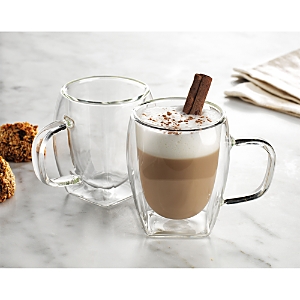 Godinger Contessa Double Walled Cappuccino Mug, Set Of 2 In Clear