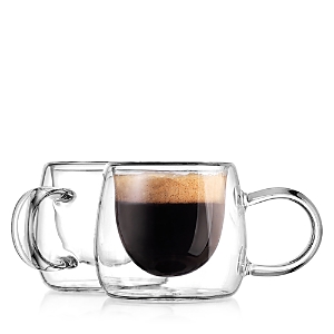 Godinger Alesia Double Walled Espresso Cup, Set Of 2 In Clear