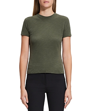 Shop Theory Apex Tiny Tee In Dark Olive