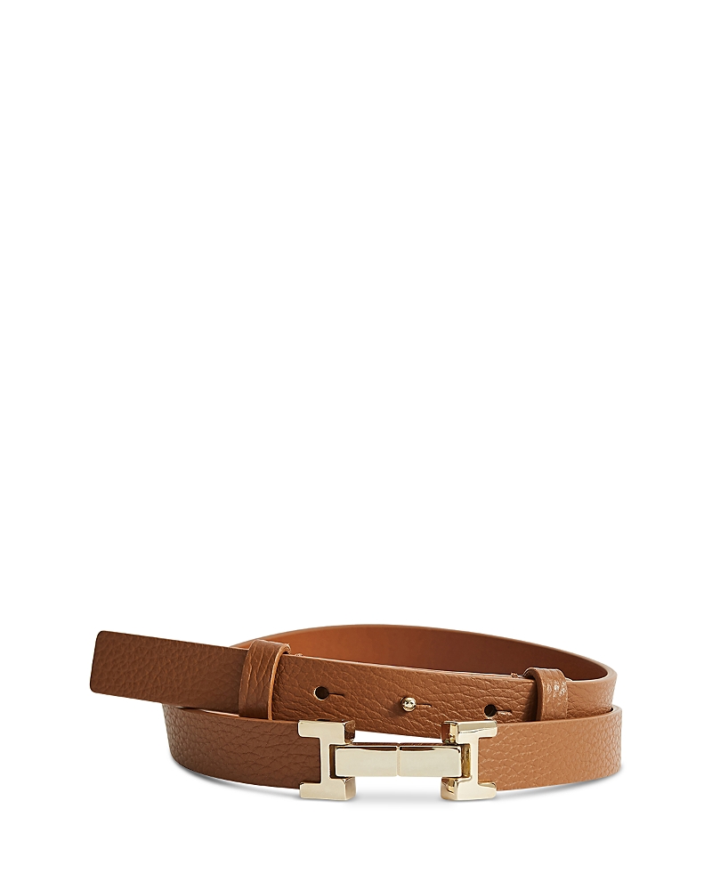 Reiss Women's Hayley Metal Hardware Leather Belt In Tan