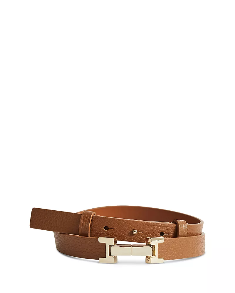 Reiss Women's Hayley Metal Hardware Leather Belt