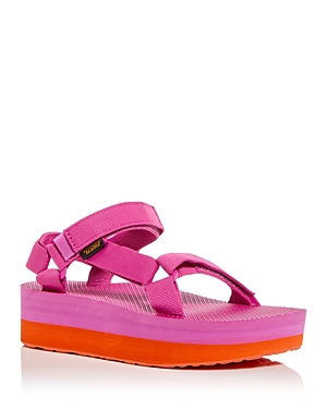 Shop Teva Women's Flatform Universal Sandals In Red/orange Violet