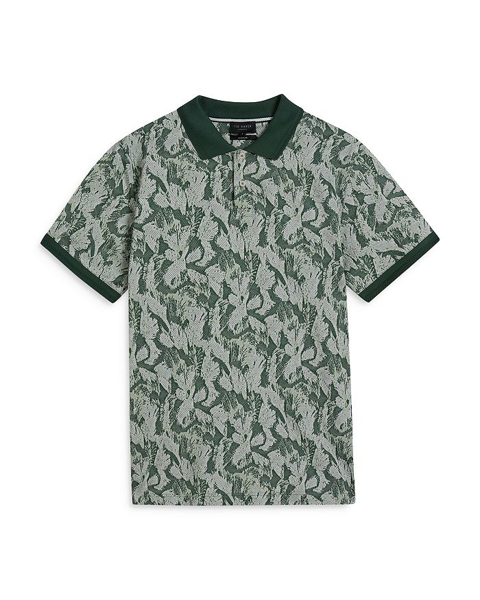 Ted Baker - Plasta Contrast Trim Floral Print Polo Shirt