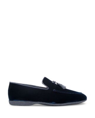 Paul Stuart Black Velvet Tassel Loafers Paul Stuart Men main image 3
