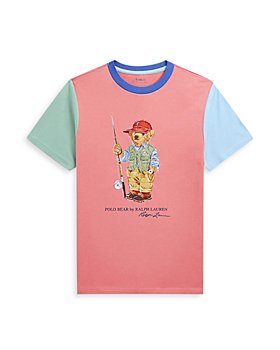 Ralph Lauren - Boys' Cotton Color Blocked Polo Bear Graphic Tee - Little Kid, Big Kid