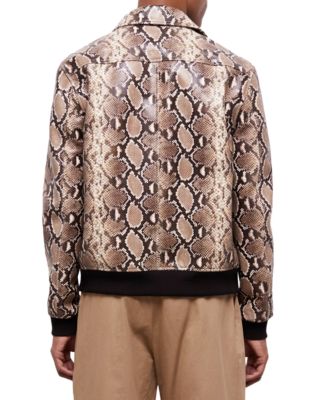 The Kooples Python Pattern Leather Jacket | Bloomingdale's