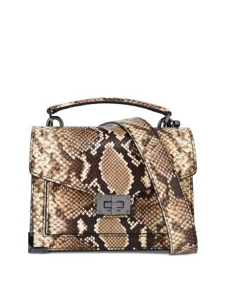 The Kooples - Emily Small Python Embossed Leather Handbag