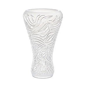Shop Lalique Zebra Vase In Satin Finish In Clear