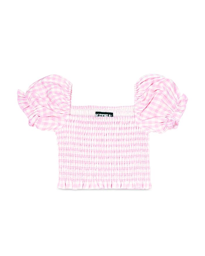 KatieJ Marlee Puff Sleeve Top, Chocolate Floral main image 0